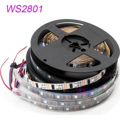 5m WS2801 LED Strip Magic Individually Addressable DC5V 32LEDs/M Full Color WS2801 Chip IP30/IP65/IP67 SMD 5050 RGB Lamp Tape