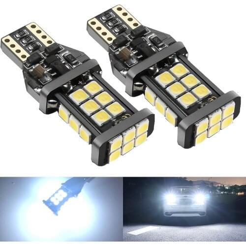 2Pcs 1200Lm T15 W16W LED Canbus Bulbs 920 912 3030 24SMD White 12V LED Reversing Lights for BMW Mercedes Benz W203 W211 W204
