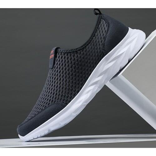 HUCDML Men Casual Shoes Mesh Breathable Outdoor Male Footwear Big Size Lightweight Chaussure Homme