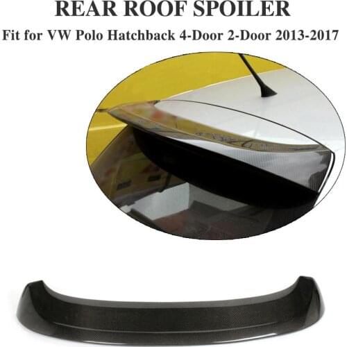 Carbon Fiber Rear Roof Spoiler Window wings For Volkswagon VW Polo 2010-2015