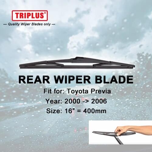 Rear Wiper Blade for Toyota Previa (2000-2006) 1pc 16" 400mm,Car Rear Windscreen Wipers,for Back Window Windshield Blades