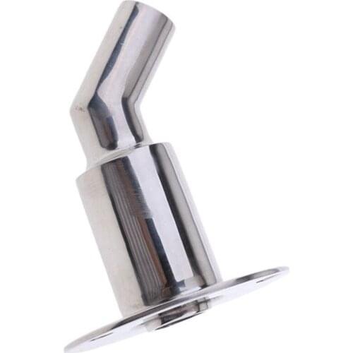 1Pcs Silver Boat Stainless Steel 90 Degree Thru Hull Tube Pipe Socket Hardware Surface Polishing Corrosion Resistance