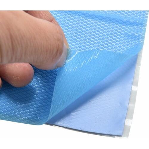 100 x100 x1mm Blue GPU CPU Heatsink Cooling Conductive 1PC Silicone Pad Cut & Uncut Thermal Silicone Pad Mat 10cm*10cm*0.1cm