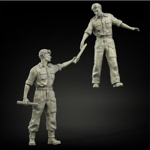 2pcs Tank Ammunition Soldier Resin Figure 1/35 Scale Model Kit Assembly Models Kit Resin Colorless Self-Assembled Toy No.627