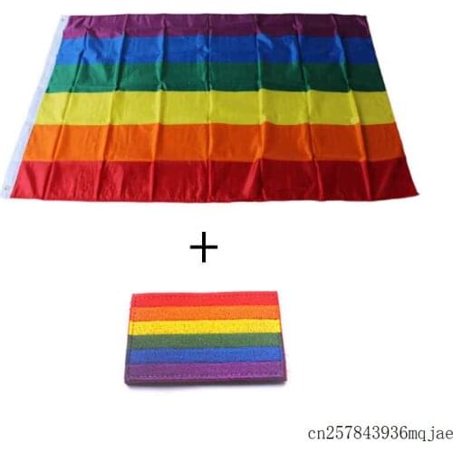 25Sets Rainbow Gay Pride Flag Lesbian LGBT Embroidered Iron Crest Gay Pride Badge for Clothing Clothes Baseball Cap Bag