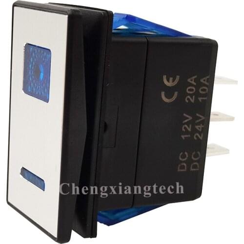 3 Way-Blue Led- 7 Pin - On Off On - DPDT- Rocker Switch - Car Boat Marine Yacht Rv Caravan