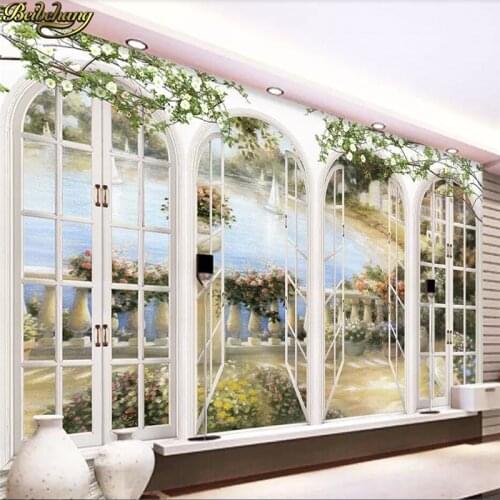 Beibehang Custom 3D Photo Wallpaper European Minimalist Bedroom Living Room TV Backdrop Painting Arches 3D Stripe Abstract Mural