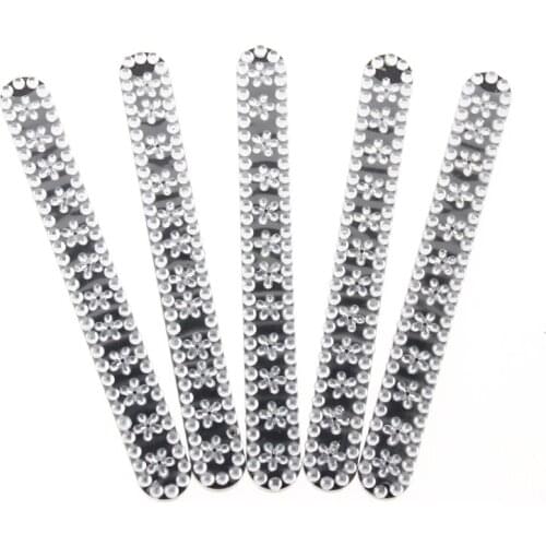 5Pcs/Set Rhinestone One Side Women Girls Fingernail Art Beauty Tool Emery Board Nail Buffer Block Manicure Nail Files