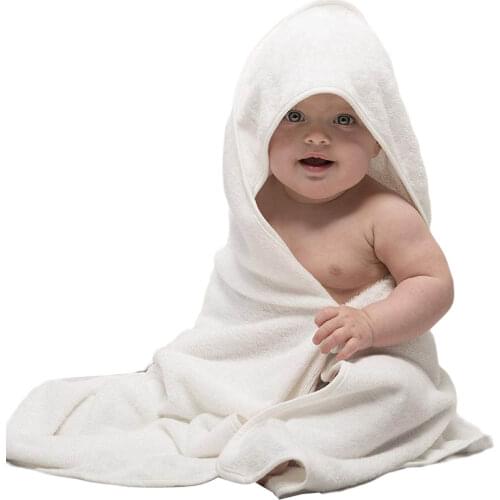 Infant Bath Towel Ultra-Soft Thicken Cotton Baby Hooded Washcloth with Cute Bear Ears for 0-5Years