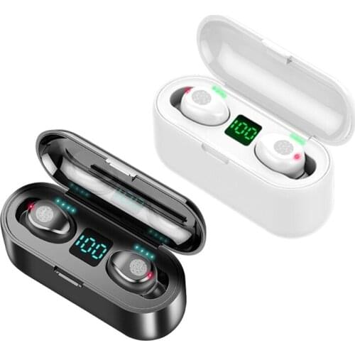 Wireless Earbuds Bluetooth-compatible 5.0 TWS Stereo Earphones Stereo True Wireless Earbuds with Built-in Mic Smart