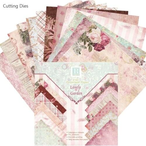 12sheets/lot 15.2x15.2cm Lovely Gardent Background Paper For Scrapbooking DIY Happy Planner Card Making Paper Crafts