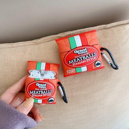 For Airpods 1 2 Pro Case cute brand 3D snack bag shell Airpods shell soft silicone wireless bluetooth earphone protective cover