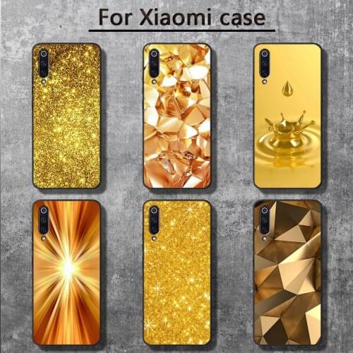 Golden gold pattern printed flower Phone Case for Xiaomi mi 6 6plus 6X 8 9SE 10 Pro mix 2 3 2s MAX2 note 10 lite Pocophone F1