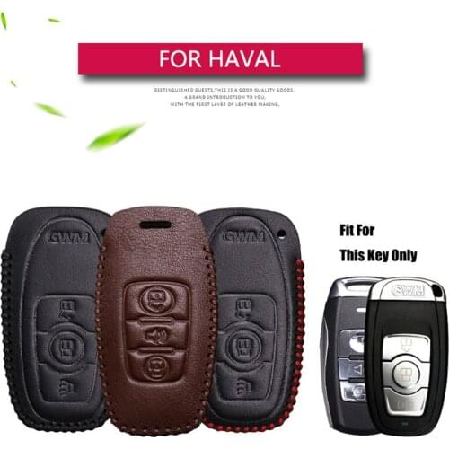 Best Sale Leather Flip Car Key Case Cover For Haval F7 H9 H6 F7X H2 Great Wall Key Holder Key Parts Skin Shell For Haval
