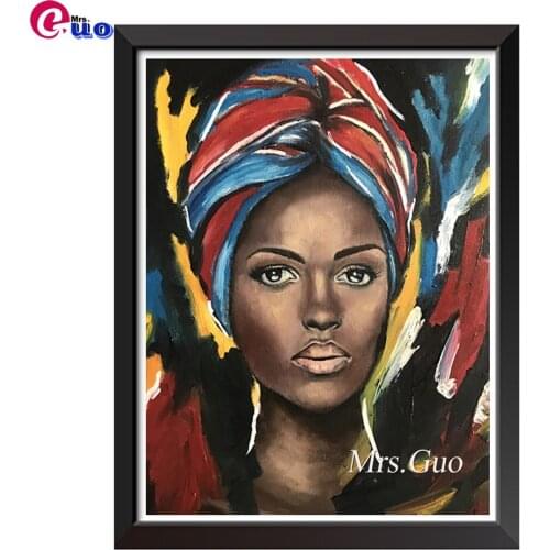 Black African Woman Red Lip NEW 5D Diamond Painting Cross Stitch Full Square Round Drill Diamond Embroidery Sale 3d Mosaic