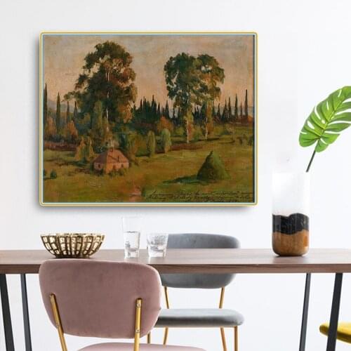 Citon Levitan Isaak Iliich《Forest Landscape》Canvas Oil Painting Art Poster Picture Modern Wall Decor Home Living room Decoration