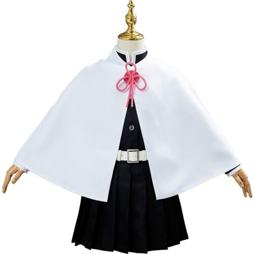 Children Girls Demon Slayer Tsuyuri Kanawo Cosplay Costume Uniform Outfit Halloween Carnival Party Fancy Dress Kids