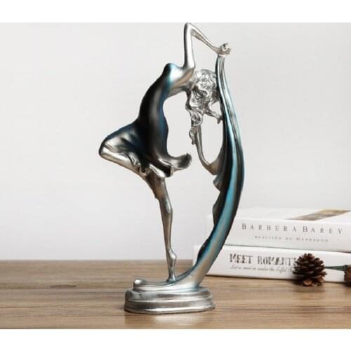European Beauty Figure Resin Crafts Creative Home Decorations Living Room Wedding Gifts Dancing Girl Decorations