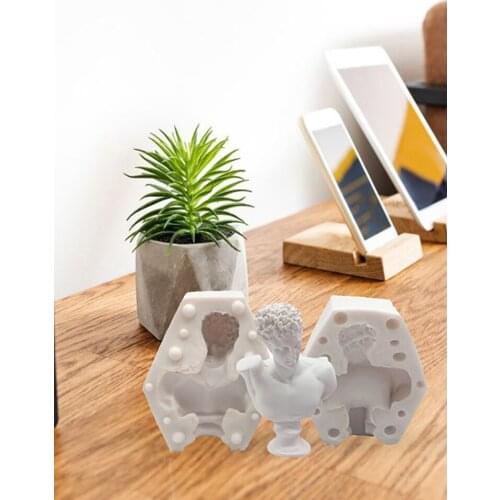 DIY Mould 3D Bust Mould Plaster Silicone Mold Soap Statue for Resin Casting Candle Maker Accessories Tools