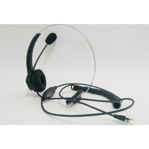 Call Center Headset Telephone Corded Wired Mic Office Head Phone RJ11 Headset fits for all telephones