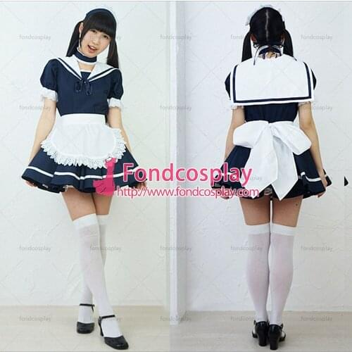Sissy maid satin dress lockable Uniform cosplay costume Tailor-made[G2225]