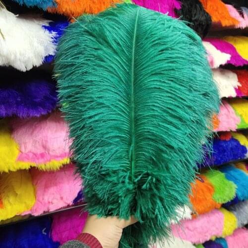 Hot Sales 100pcs Gorgeous Dark Green 22-24inches/55-60cm DIY jewelry Christmas Halloween Decoration Natural ostrich feathers
