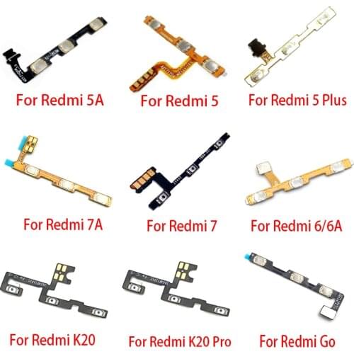 On / Off Button Key Volume Side Power Switch Flex Cable For Xiaomi Redmi 3 3S 4 4X 4A 5A 6 6A 7 7A 8 8A 9 9A K20 Pro Parts