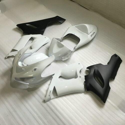 Custom white black Fairing kit for KAWASAKI Ninja ZX6R 05 06 ZX6R 636 2005 2006 ZX 6R Motorcycle Fairings set+gifts KC04