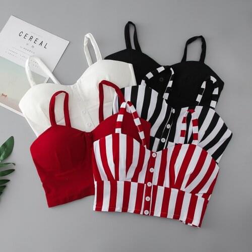 Summer Cotton Camis Striped T-shirt Women Crop Tops Shirt Sleeveless Elastic Back Tees Plus Size Sexy Off Shoulder Clothes Y2K