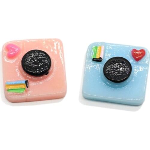 Cute Camera Flatback Resin Cabochon For Phone Decor Hair Bow Diy Scrapbook Embellishment