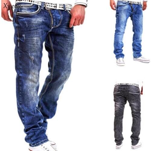 New Fashion Mens Slim Fit Denim Jeans Mens Casual Street Pants Trousers Jeans