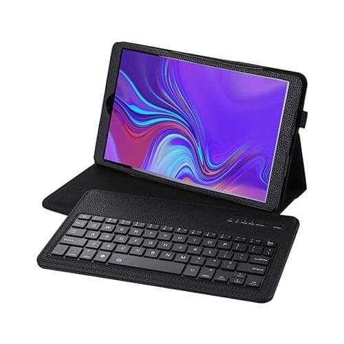 Soft Litchi Leather Case with Detachable Bluetooth Keyboard for Samsung Galaxy Tab S6 10.5 2019 T860/T865 Tablet +Stylus