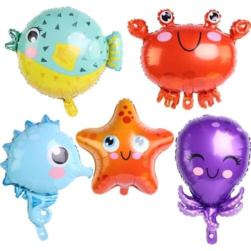 New Marine Animal Aluminum Film Balloon Party Wedding Children Birthday Decoration Balloon Baby Shower Decoration Aluminum Film