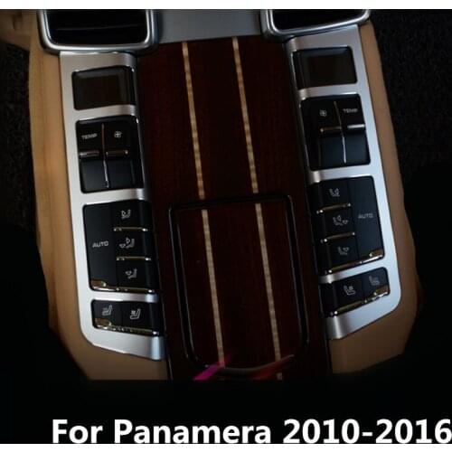 Car Rear Back Seat Control Switch Panel Cover Moulding Trim for Porsche Panamera 2010 2011 2012 2013 2014 2015 2016 Styling