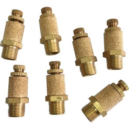 1PC 1/8" 1/4" 3/8" 1/2" Pneumatic Muffler Adjustable Throttle Silencer Pneumatic Fittings Exhaust Muffler