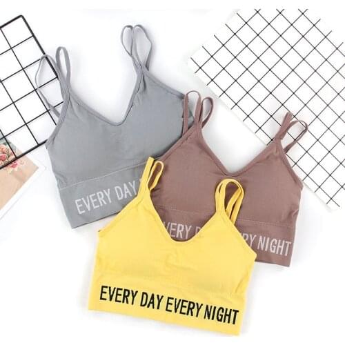 Sexy Sport Bra Running Women Fitness Shockproof Yoga Accessories Push Up Yoga Top Female Seamless Gym Workout Bra Letters Vest