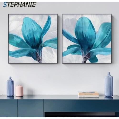 Nordic Watercolor Flower Canvas Art Abstract Paintings Modern Posters and Prints Wall Art Pictures Modern Living Room Decoration