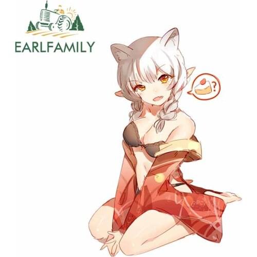 EARLFAMILY 13cm x 8.8cm For Anime Car Stickers Car Door Protector Decal Personality Vinyl Material Waterproof Scratch-Proof