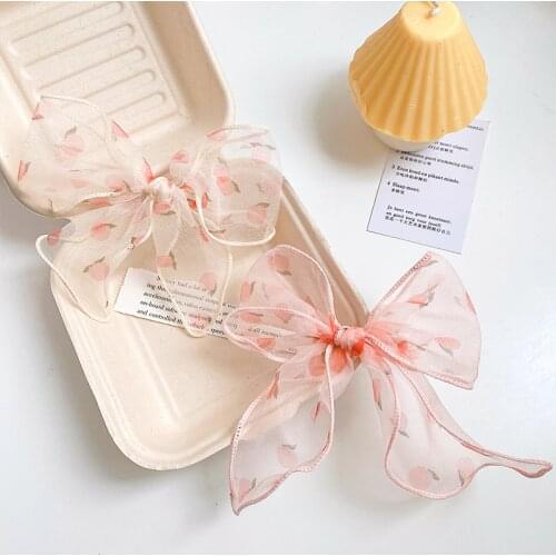 2021 Summer Children Cute Colors Lace Heart Dot Bow Ornament Hair Clips Girls Lovely Sweet Alloy Hairpins Kids Hair Accessories