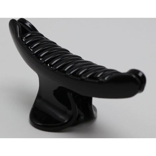 10 Black Plastic Curved Hair Jaw Claw Clip Clamp Folding Clips 76mm for Craft