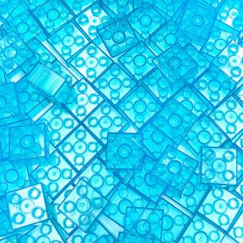 100pcs Four Holes Transparent Color Building Blocks Accessories Compatible City Bricks Educational Toys for Children