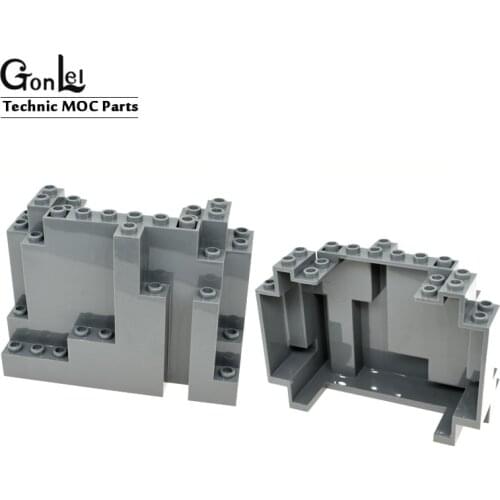 2Pcs/lot Mountain Series Rock Panel Rectangular 4x10x6 MOC Building Block Bricks Parts DIY Toys Compatible with 6082
