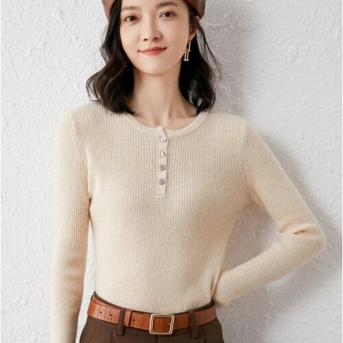 2021 woman winter 100% Cashmere sweaters knitted Pullovers jumper Warm Female O-neck blouse blue long sleeve clothing