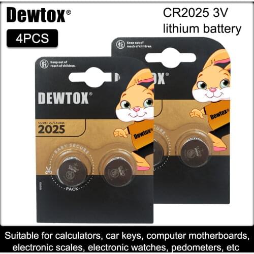 4pcs for DURACELL cr2025 ECR2025 BR2025 DL2025 KCR2025 LM2025 3v button cell coin lithium batteries for watch car toy