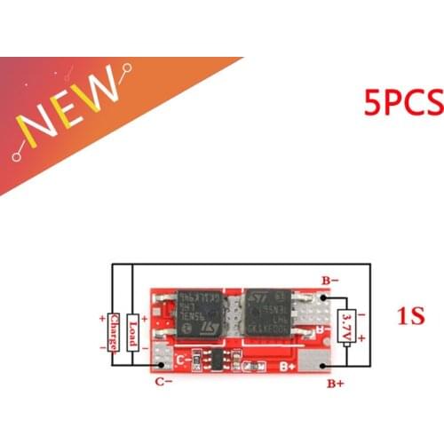 5Pcs/lot 10A BMS 1S 4.2V PCB PCM BMS Charger Charging Module 18650 Li-ion Lipo 1S BMS Lithium Battery Protection Circuit Board
