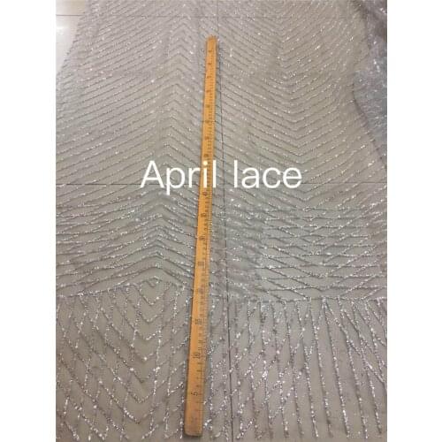 5 yards nw07 silver dobby sexy glued sparkle glitter mesh net tulle lace fabric for sawing /evening dress