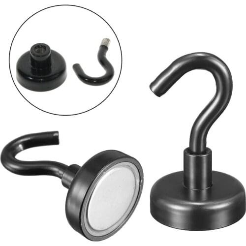 6Pcs 22kg Strongest Rare Earth Neodymium Magnet Magnetic Hanging Hooks Holder SUB Sale