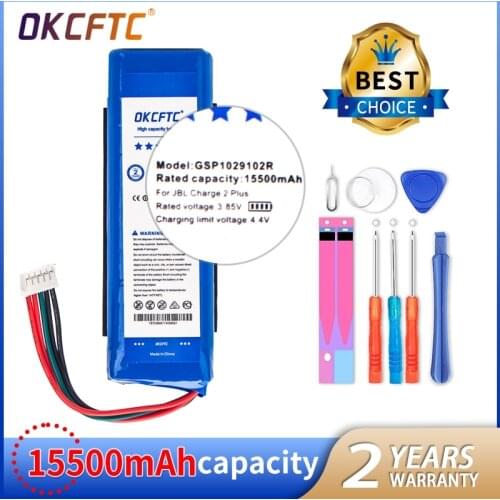 15500mAh Battery for JBL Charge 2 + /Charge 2 Plus /Charge 3 (2015 Version 2) Replacement speaker battery GSP1029102R