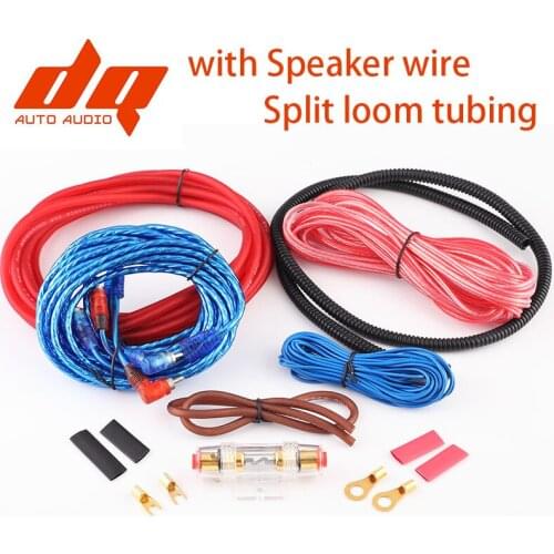 AMP Wiring Fuse Holder Wire 8GA Power Cable Cable Kit 8GA Car Audio Subwoofer Amplifier Hot Selling1500W Installation Kit