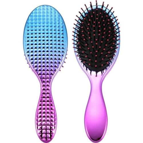 Anti-Static Scalp Massage Hair Comb Air Cushion Hair Styling Brush (Blue)